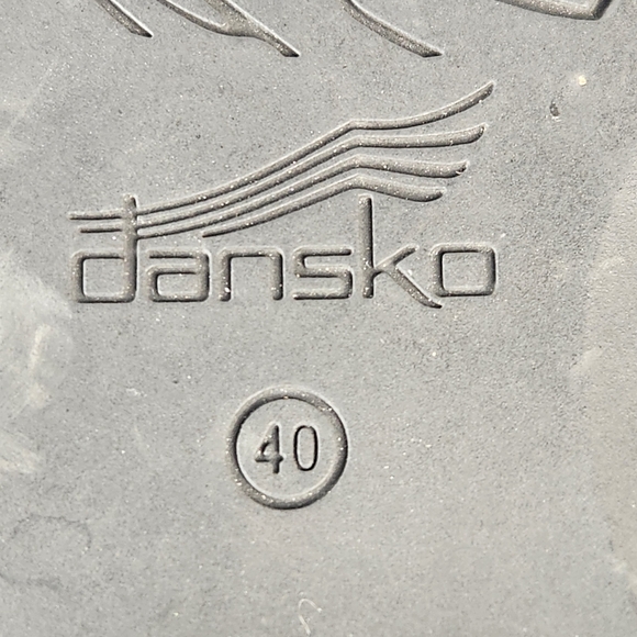 DANSKO Women's Reece Sandal 10 EU 40 Black Leather Comfort Slingback Wedge Shoe - Picture 5 of 10